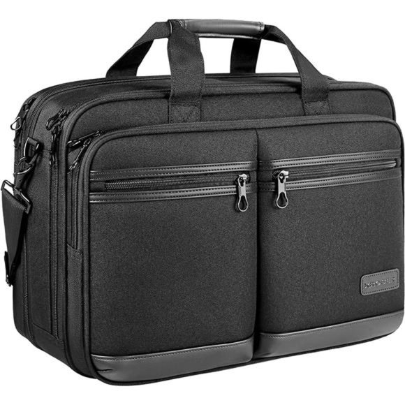 KROSER Laptop Bag 17.3'' Water-Repellent with RFID Pockets For Men, Women -Black - Picture 1 of 6